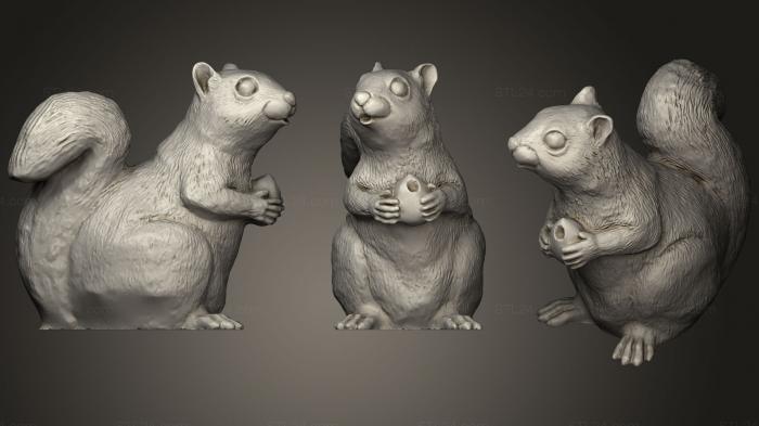 Animal figurines (Squirrel116, STKJ_1497) 3D models for cnc